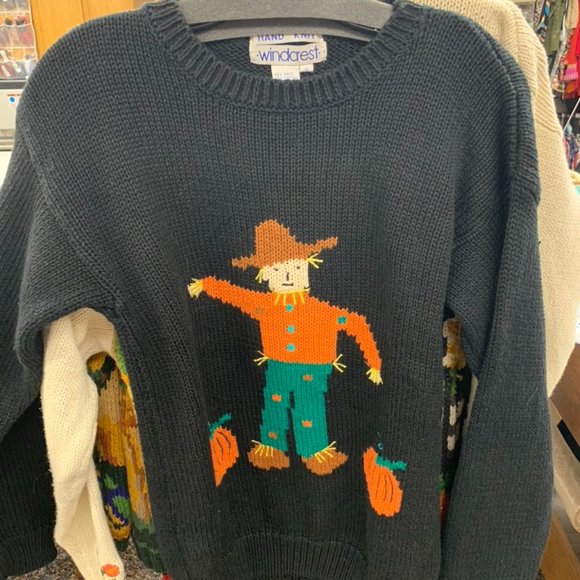 Hand Knit Windscrest Scarecrow Sweater - Picture 4 of 7